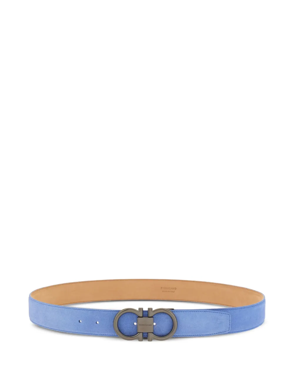 Ferragamo Gancini suede belt | Blue | Image 1