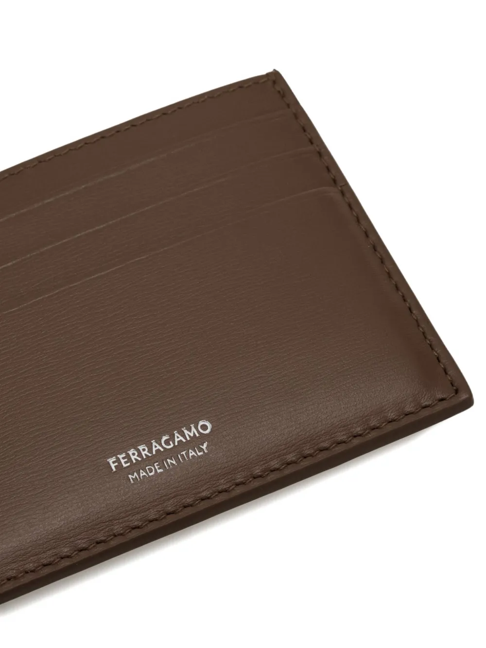 Ferragamo Leren pasjeshouder Bruin