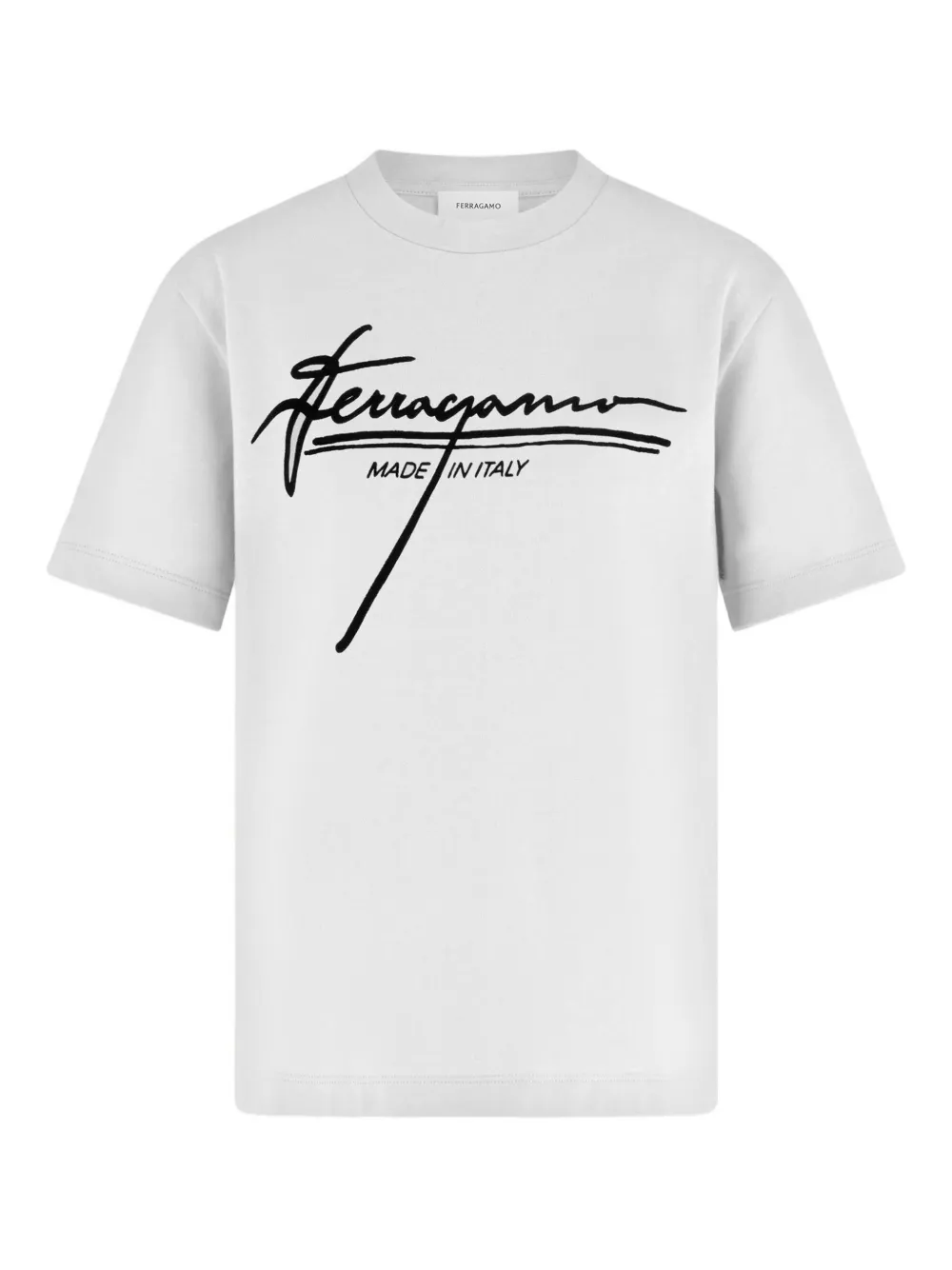 Ferragamo T-Shirt mit Signature-Detail - Weiß