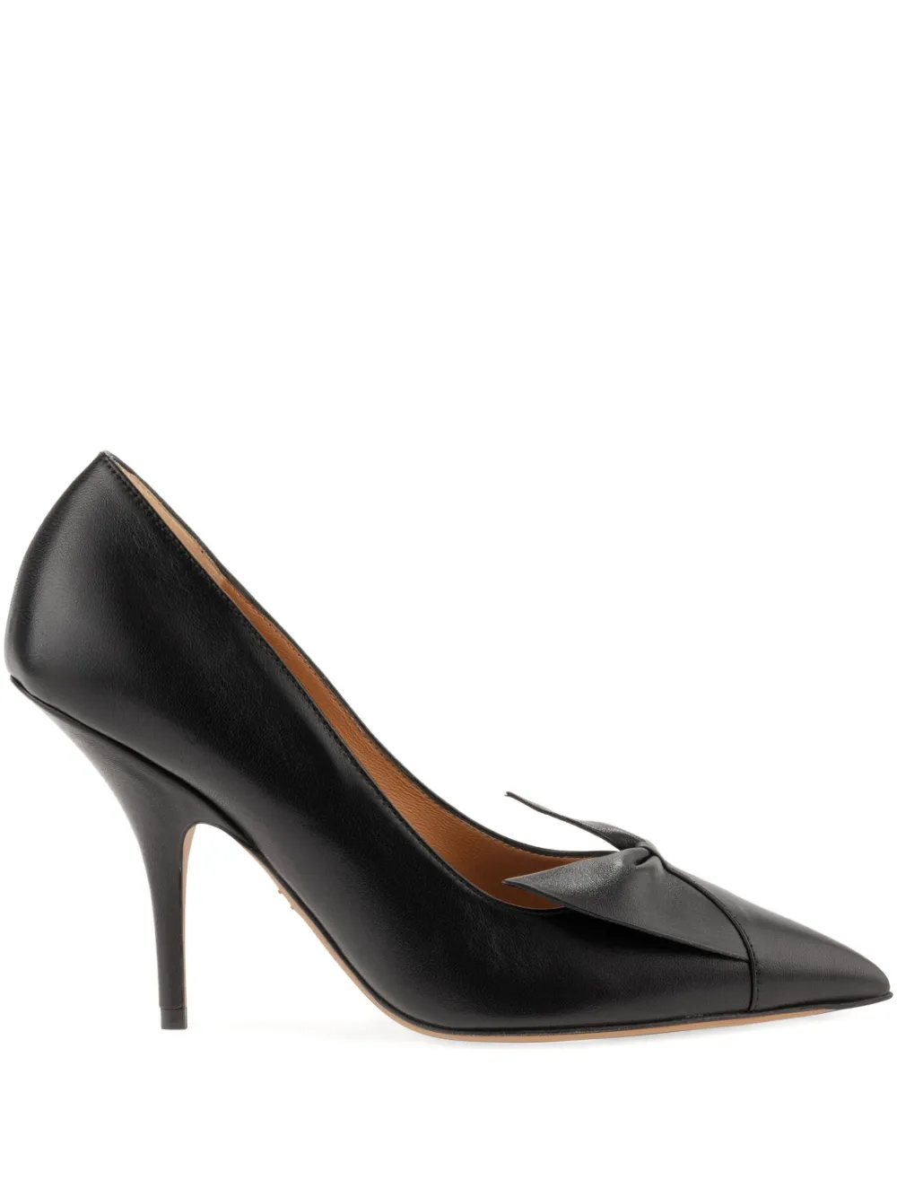 Ferragamo 70mm bow pointed pumps Black