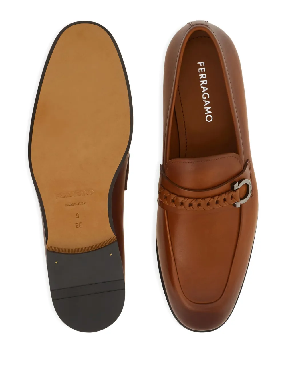 Ferragamo Gancini loafers Brown