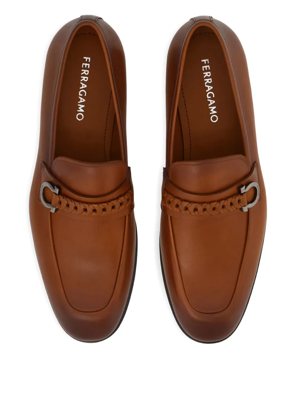 Ferragamo Gancini loafers Brown