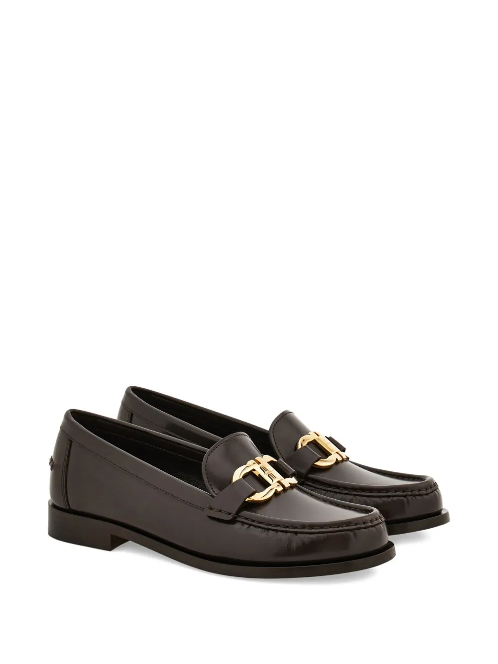 Ferragamo leather loafers Brown