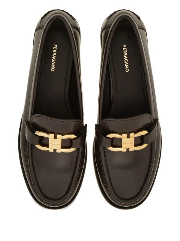 Ferragamo レザーローファー | ブラウン | FARFETCH JP
