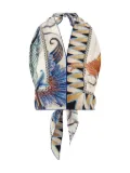 Ferragamo printed halterneck top - Blue