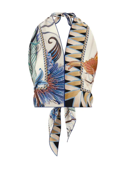 Ferragamo printed halterneck top