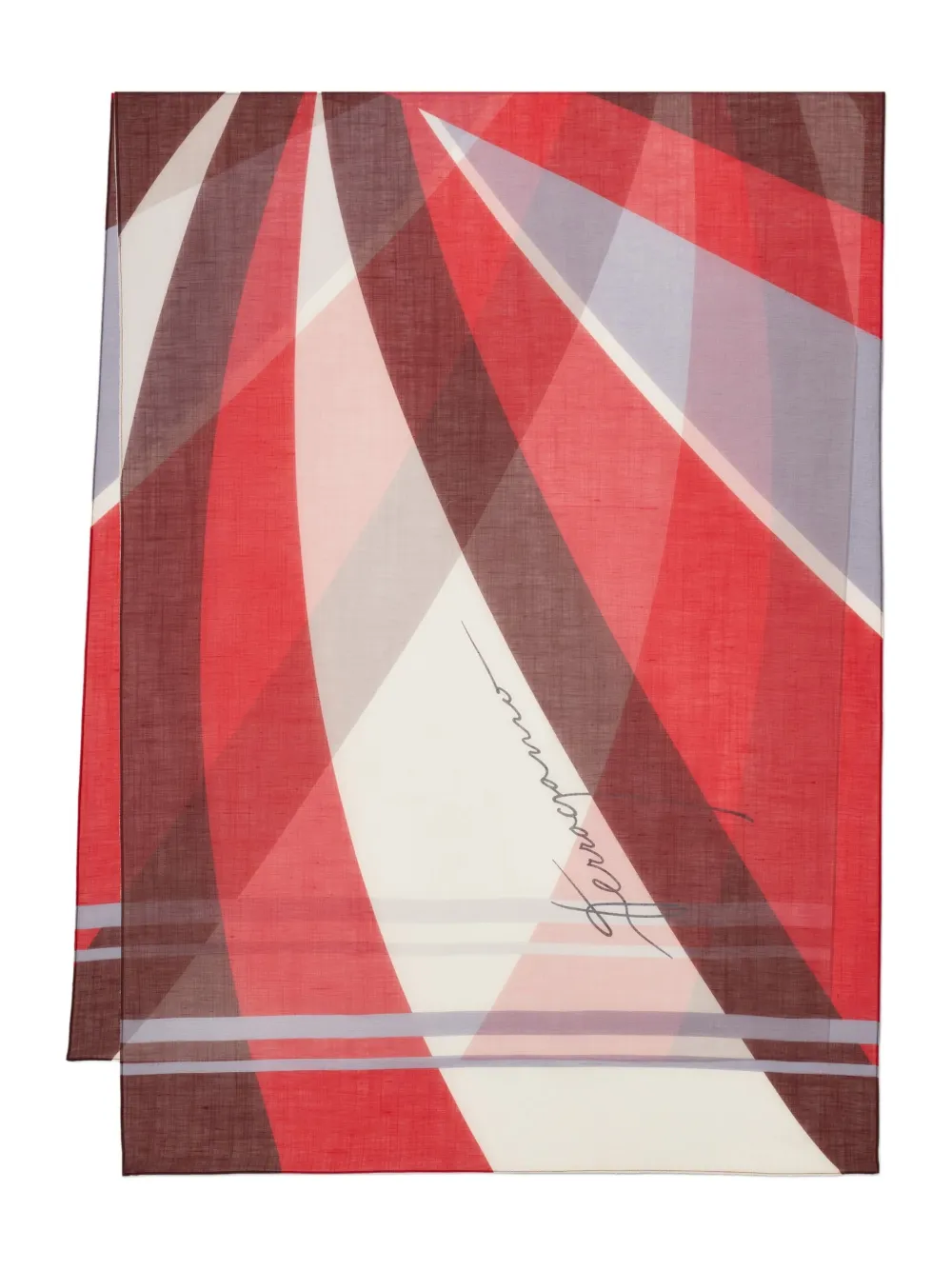 Ferragamo printed scarf | Red | Image 1
