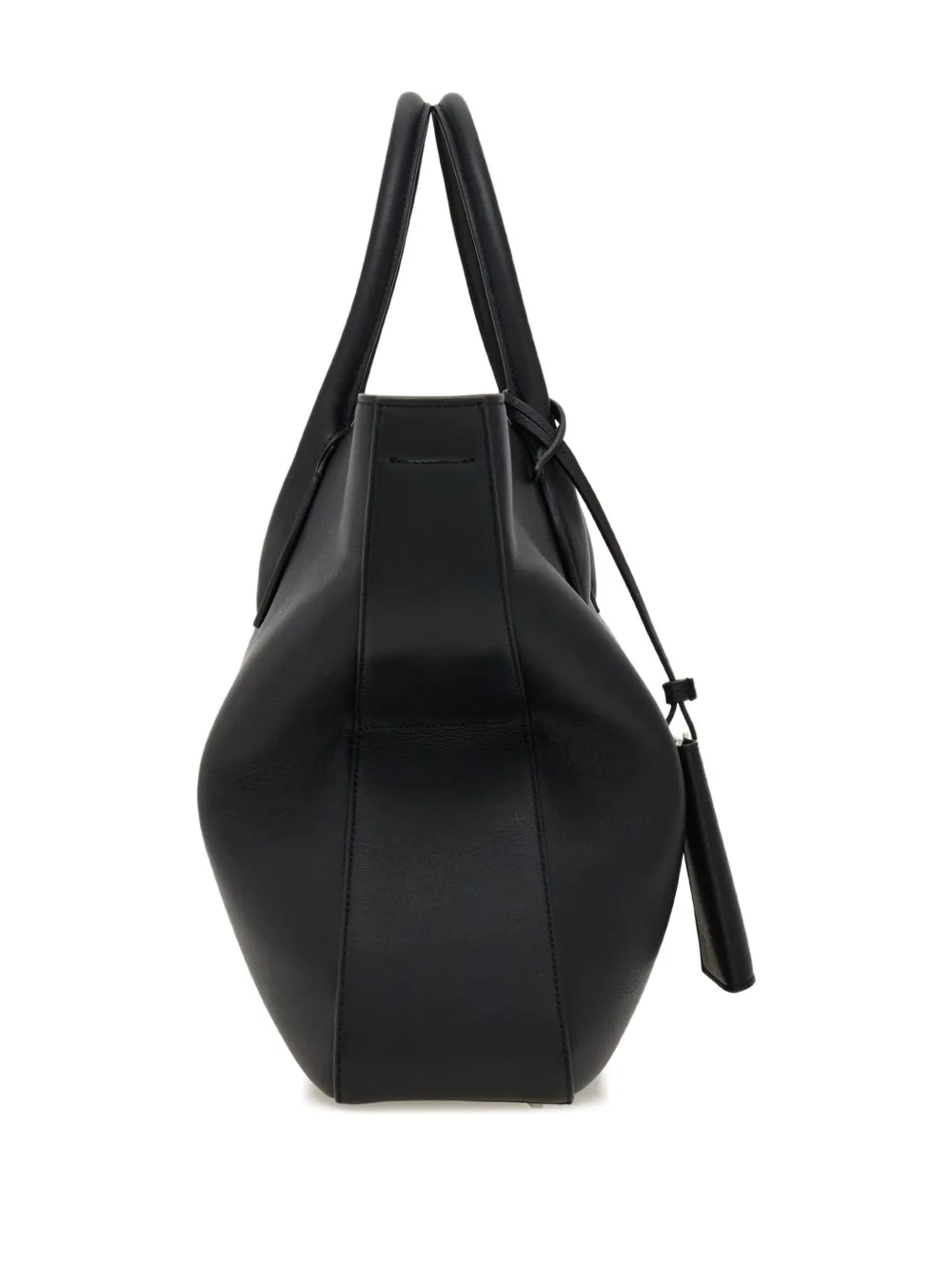 FERRAGAMO MONOGRAM STRUCTURED LEATHER TOTE BAG