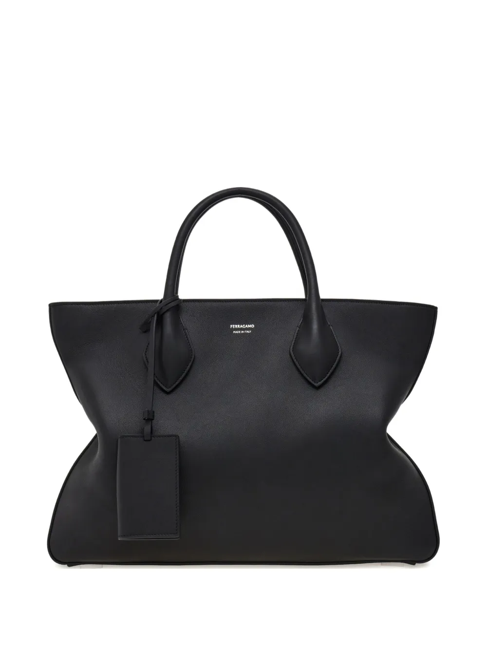 Ferragamo Monogram Structured Leather Tote Bag