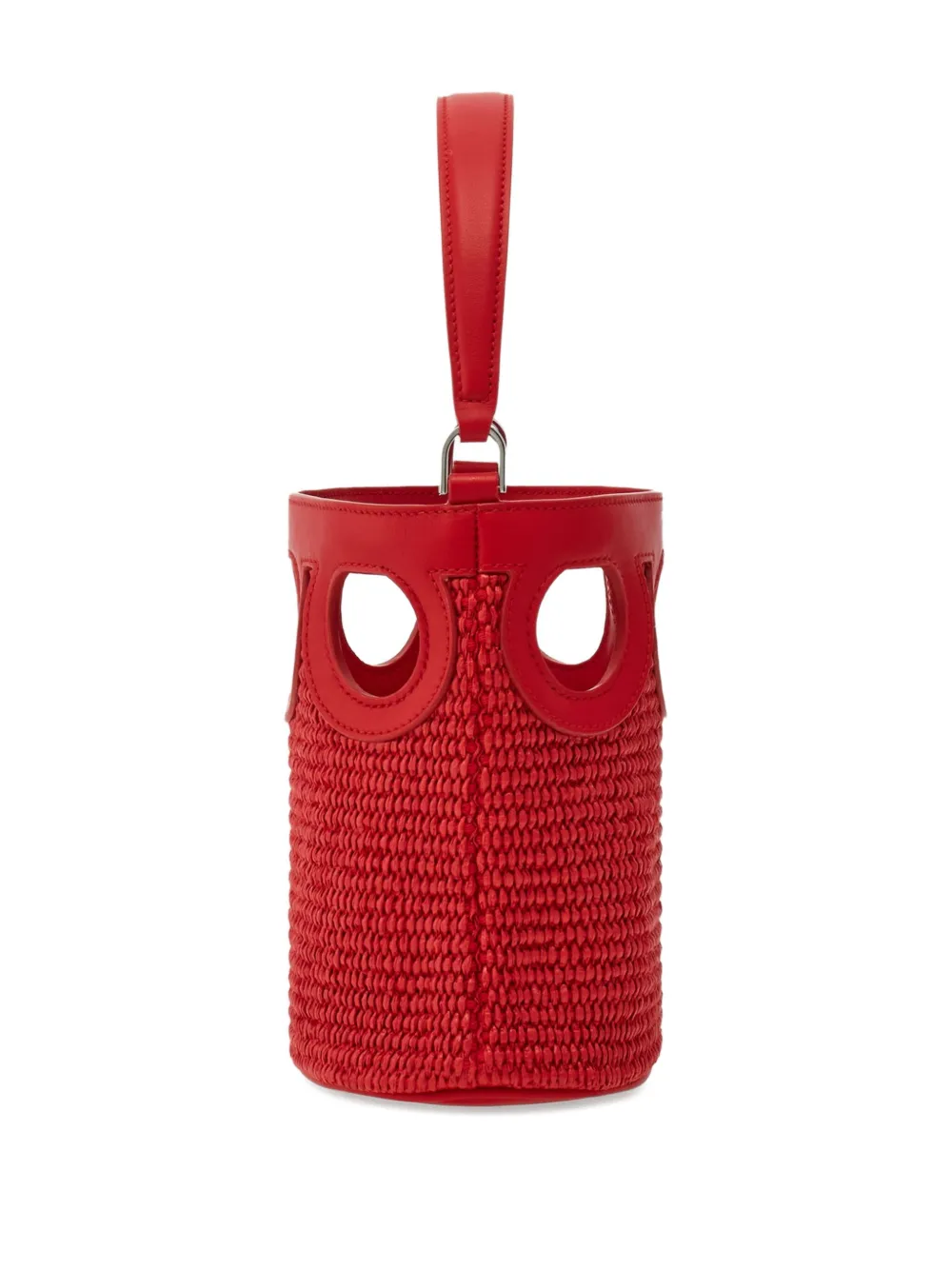 Ferragamo Gancini kleine bucket-tas Rood