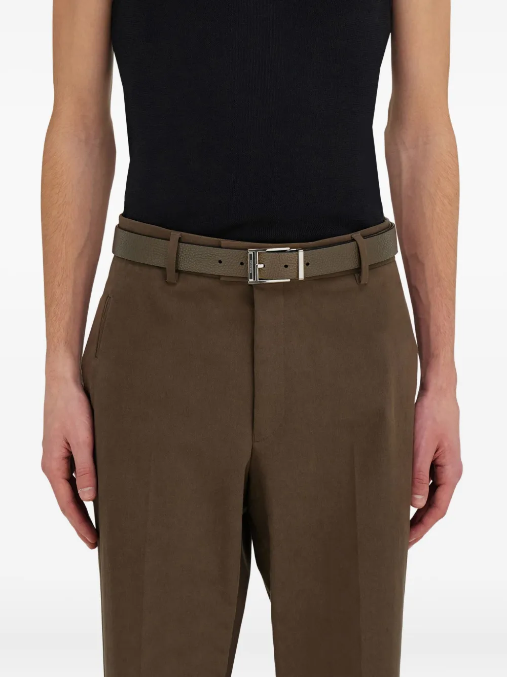 Ferragamo Omkeerbare leren riem Bruin