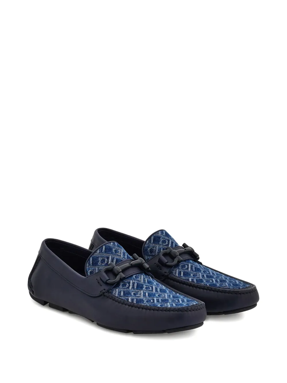 Ferragamo Gancini-plaque loafers Blue
