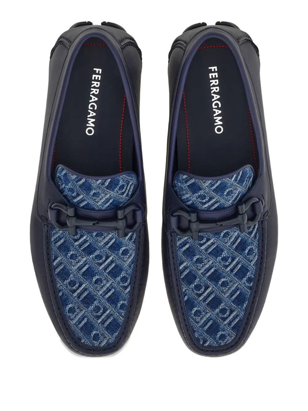 Ferragamo Gancini-plaque loafers Blue