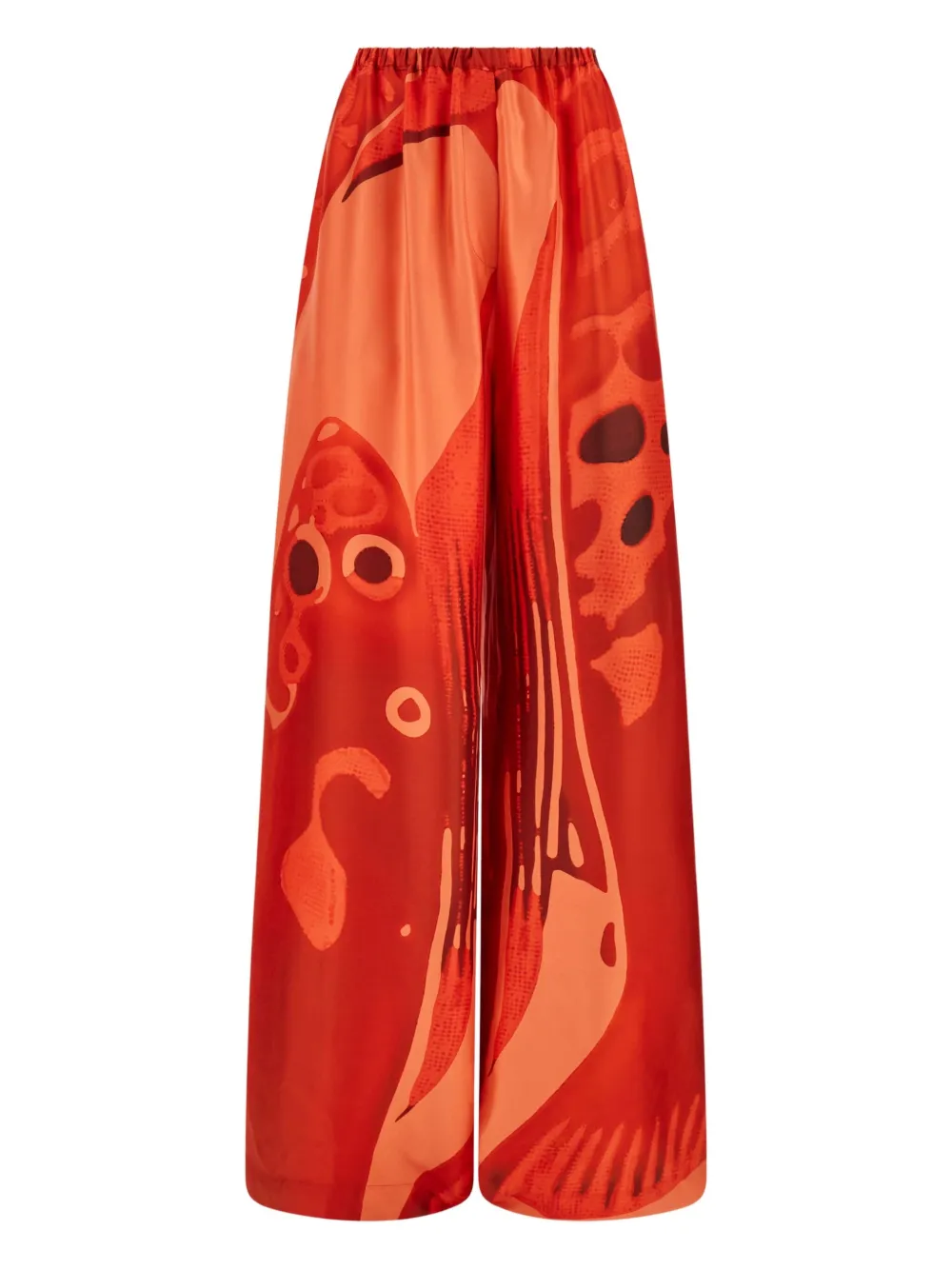 Ferragamo Zijden palazzo broek Rood