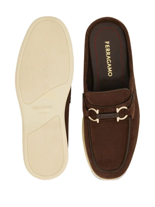 Ferragamo Gancini Buckle Loafers | Brown | FARFETCH JO display picture 1