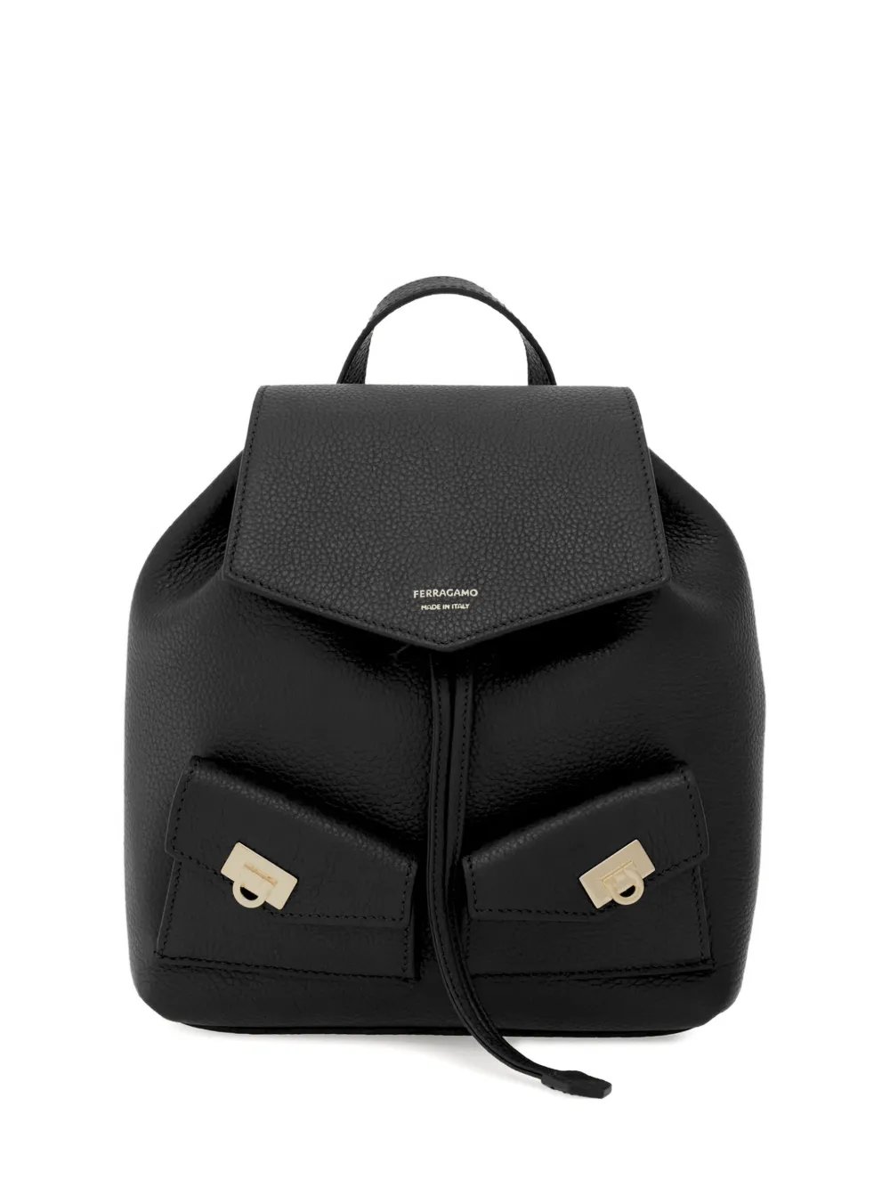 Ferragamo Hug Multipocket Mini Backpack In Black
