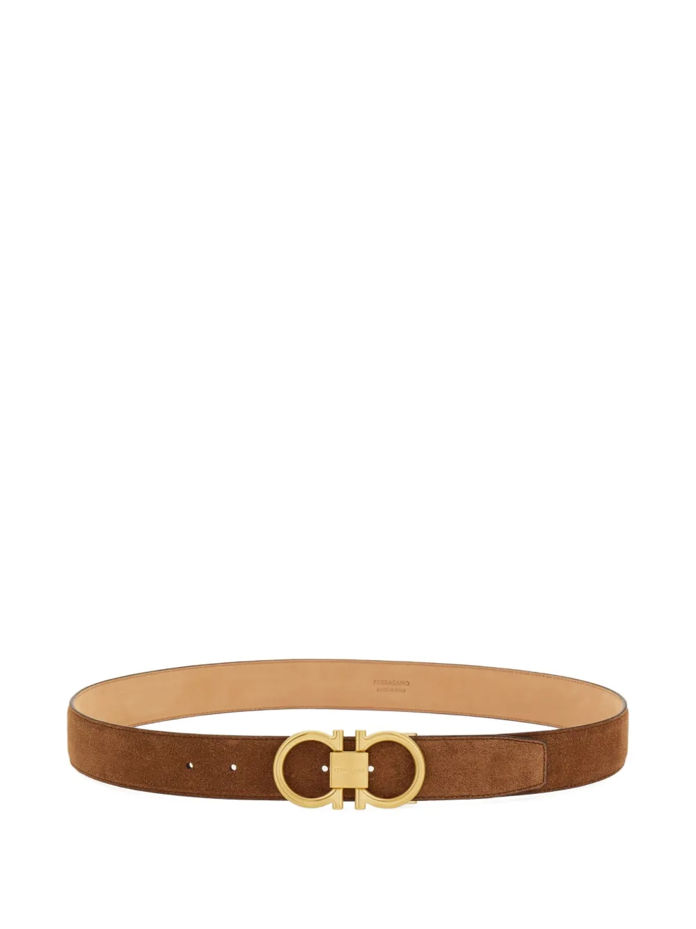 Ferragamo Gancini suede belt | Brown | Image 1