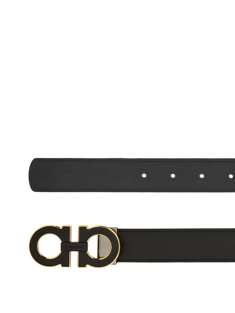 Ferragamo Leren riem Zwart