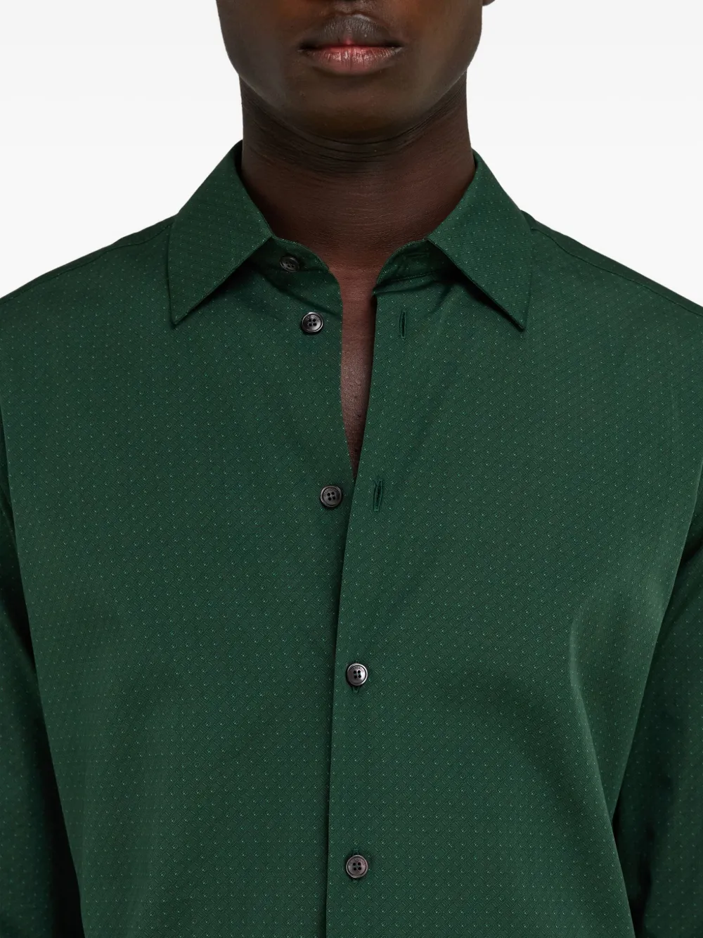 Ferragamo Overhemd met micro patroon Groen