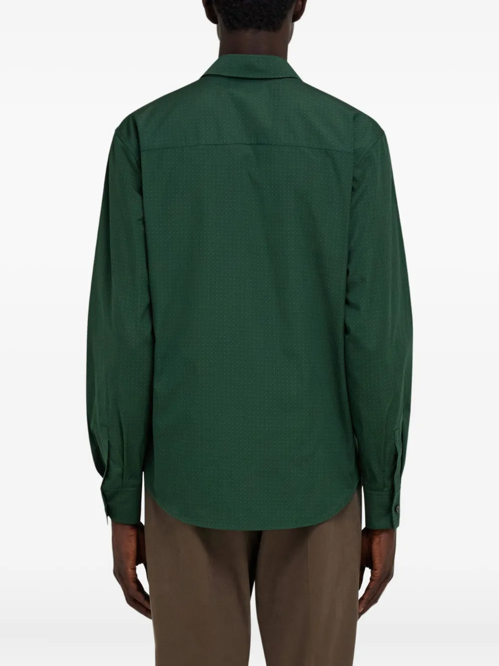 Ferragamo Overhemd met micro patroon Groen