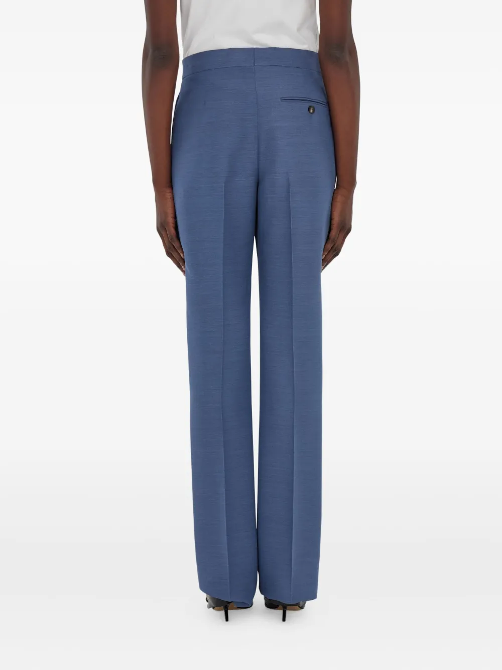 Ferragamo Faille Trousers In Blue