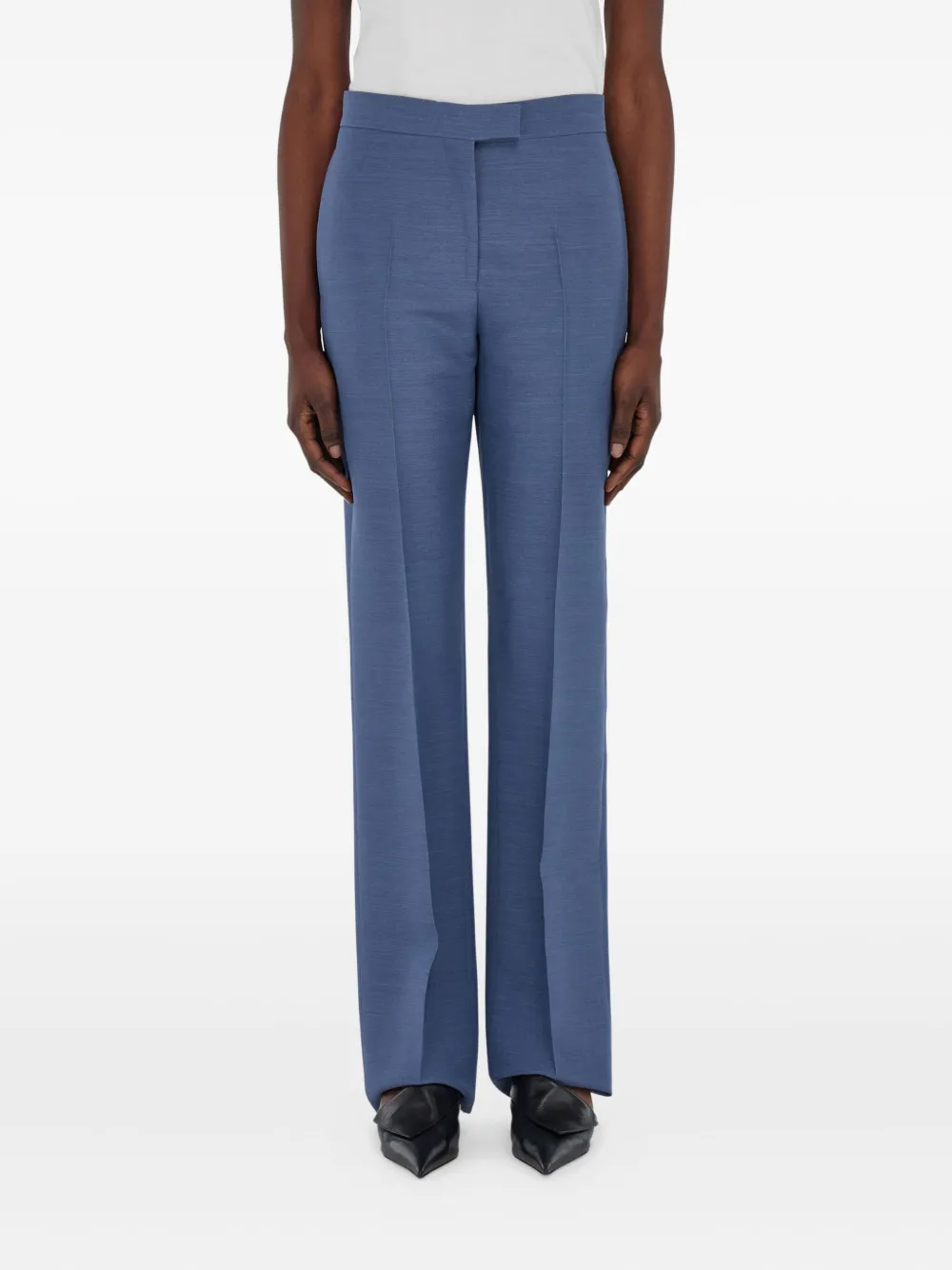 Ferragamo Faille Trousers In Blue