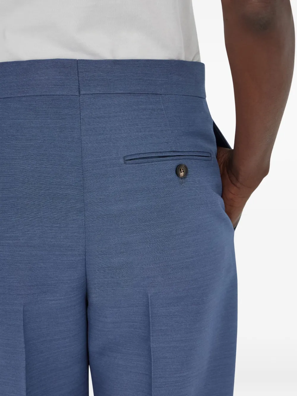 Ferragamo Faille Trousers In Blue