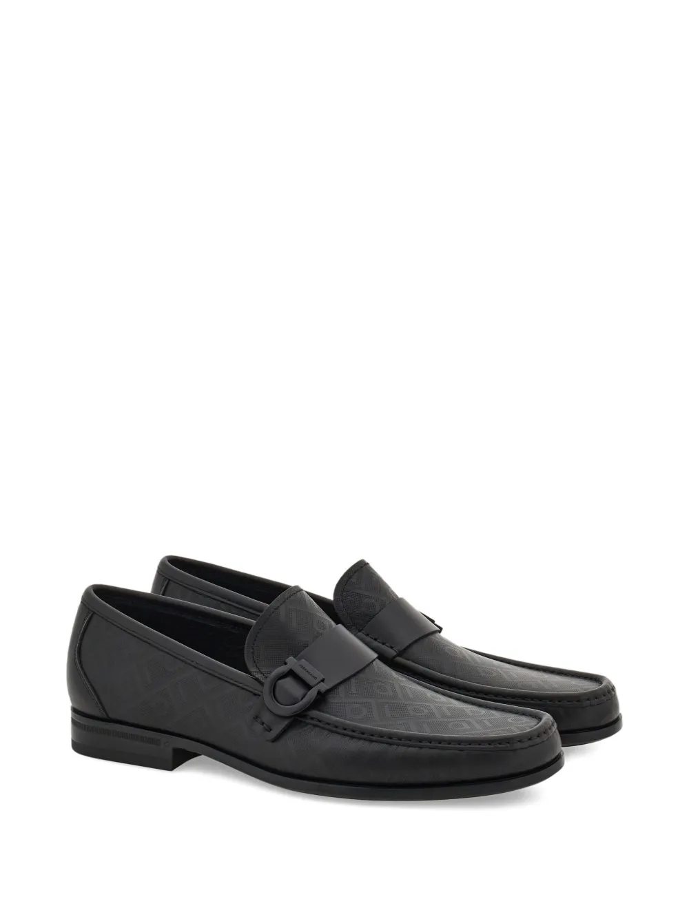 Ferragamo Loafers met Gancini-gesp Zwart