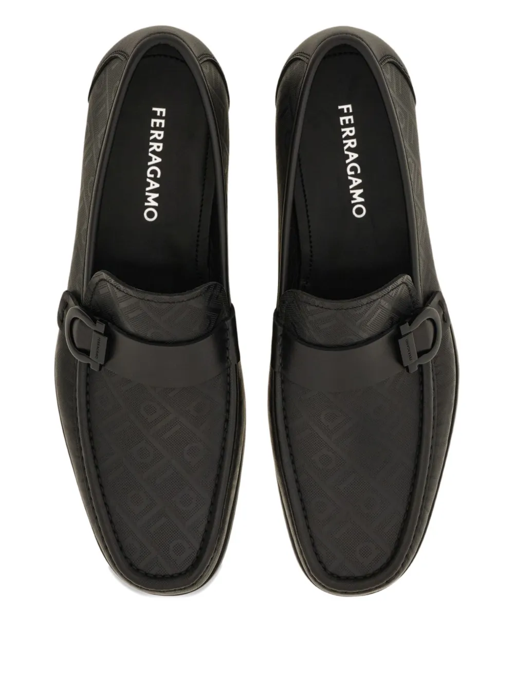 Ferragamo Loafers met Gancini-gesp Zwart