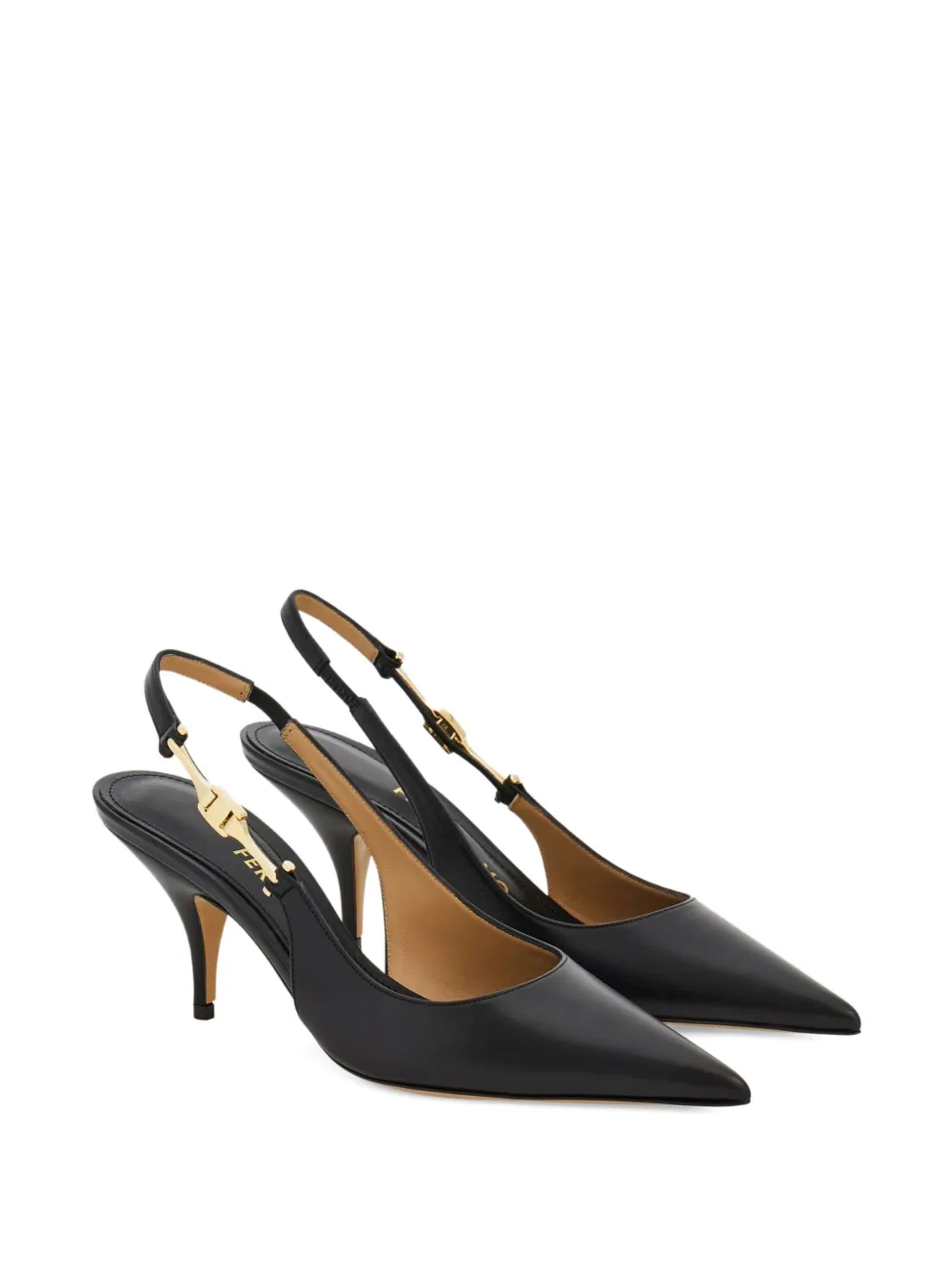 Ferragamo 70mm leather pumps Black