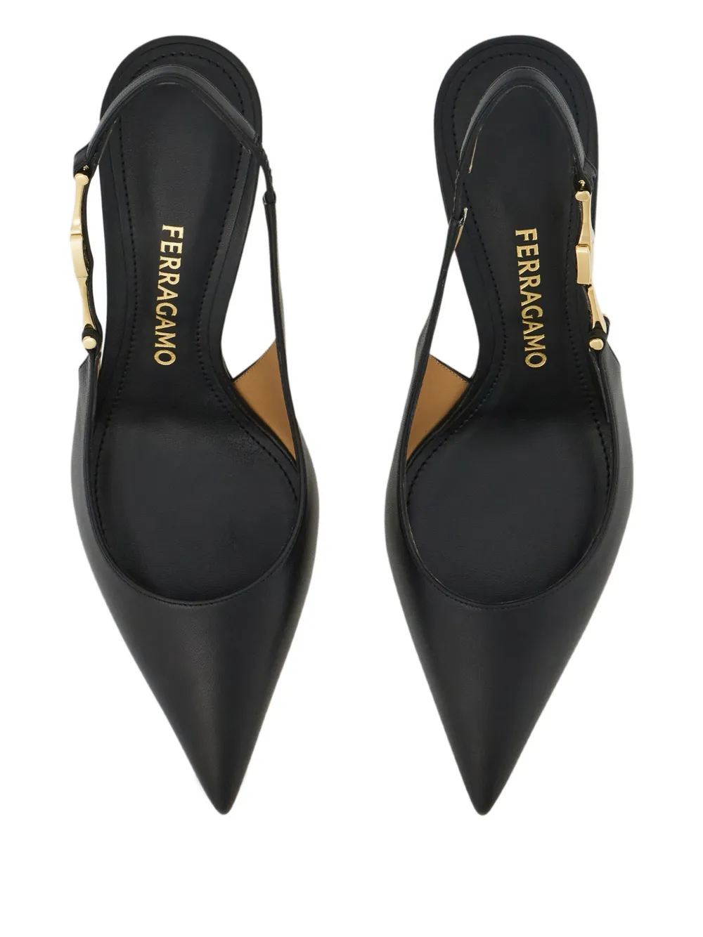 Ferragamo 70mm leather pumps Black