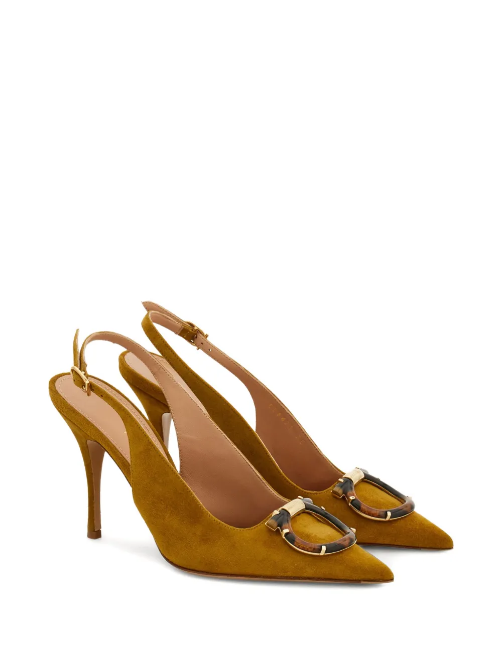 Ferragamo 95mm Gancini slingback pumps Yellow