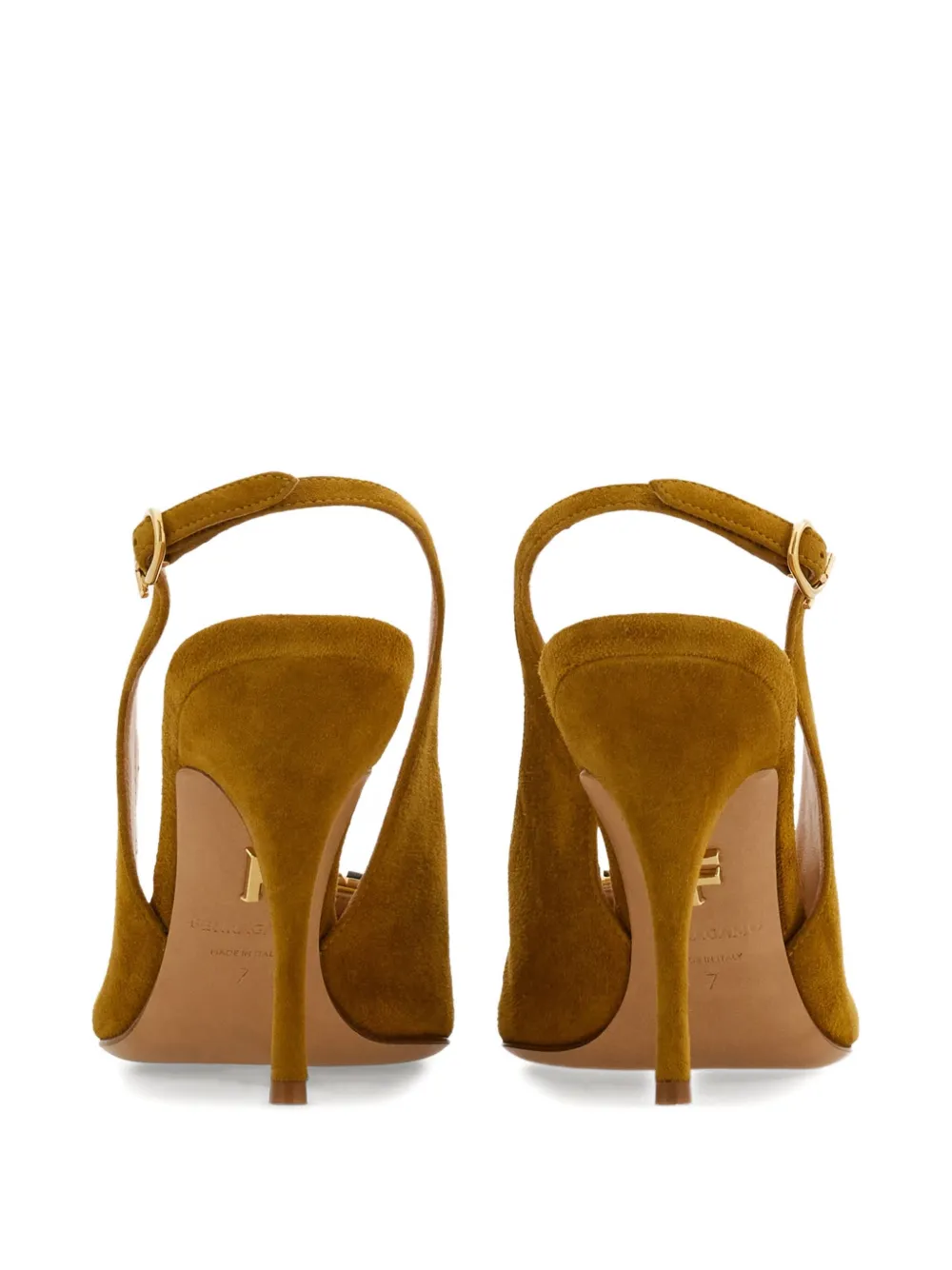 Ferragamo 95mm Gancini slingback pumps Yellow