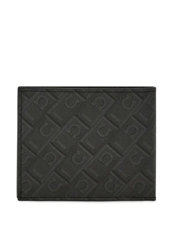 Ferragamo Monogram Wallet | Black | FARFETCH