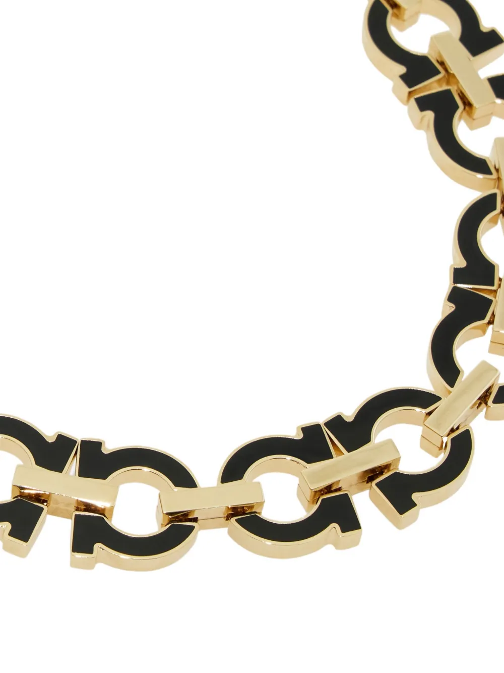 Ferragamo Logo-link Necklace In Gold