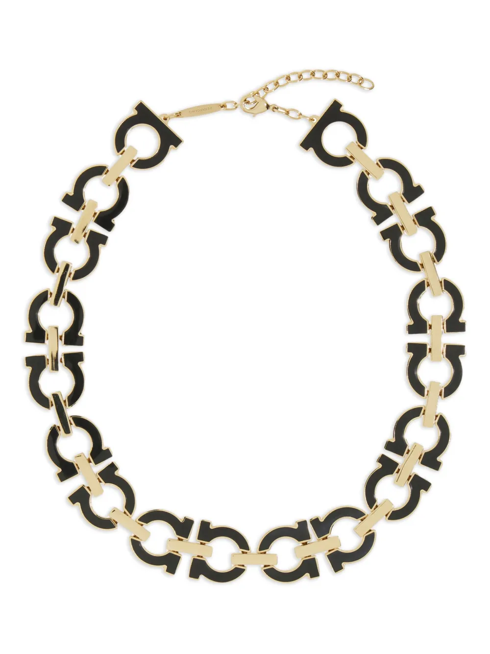 Ferragamo Logo-link Necklace In Gold