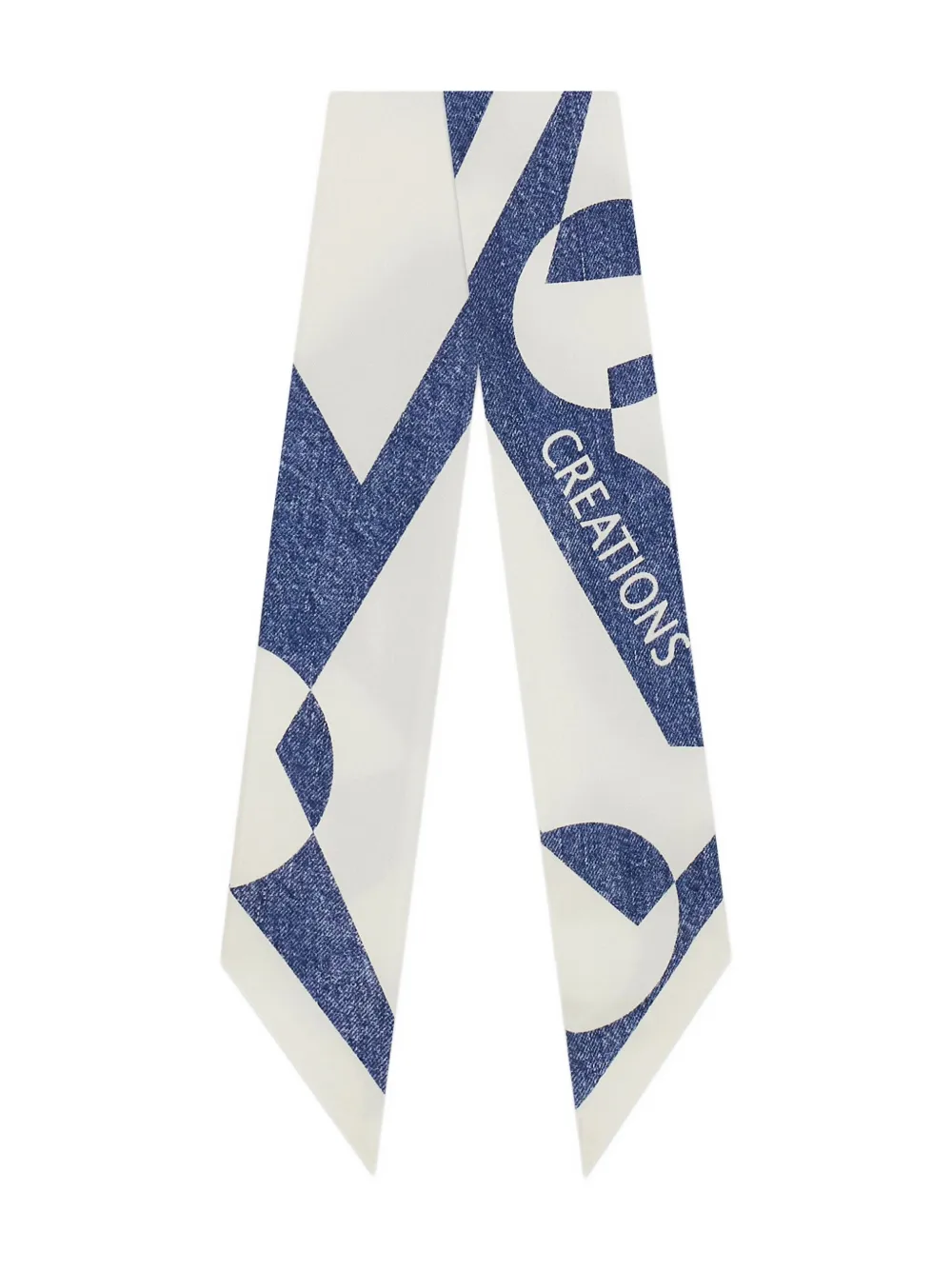 Ferragamo Zijden bandeau met Venna-print Blauw