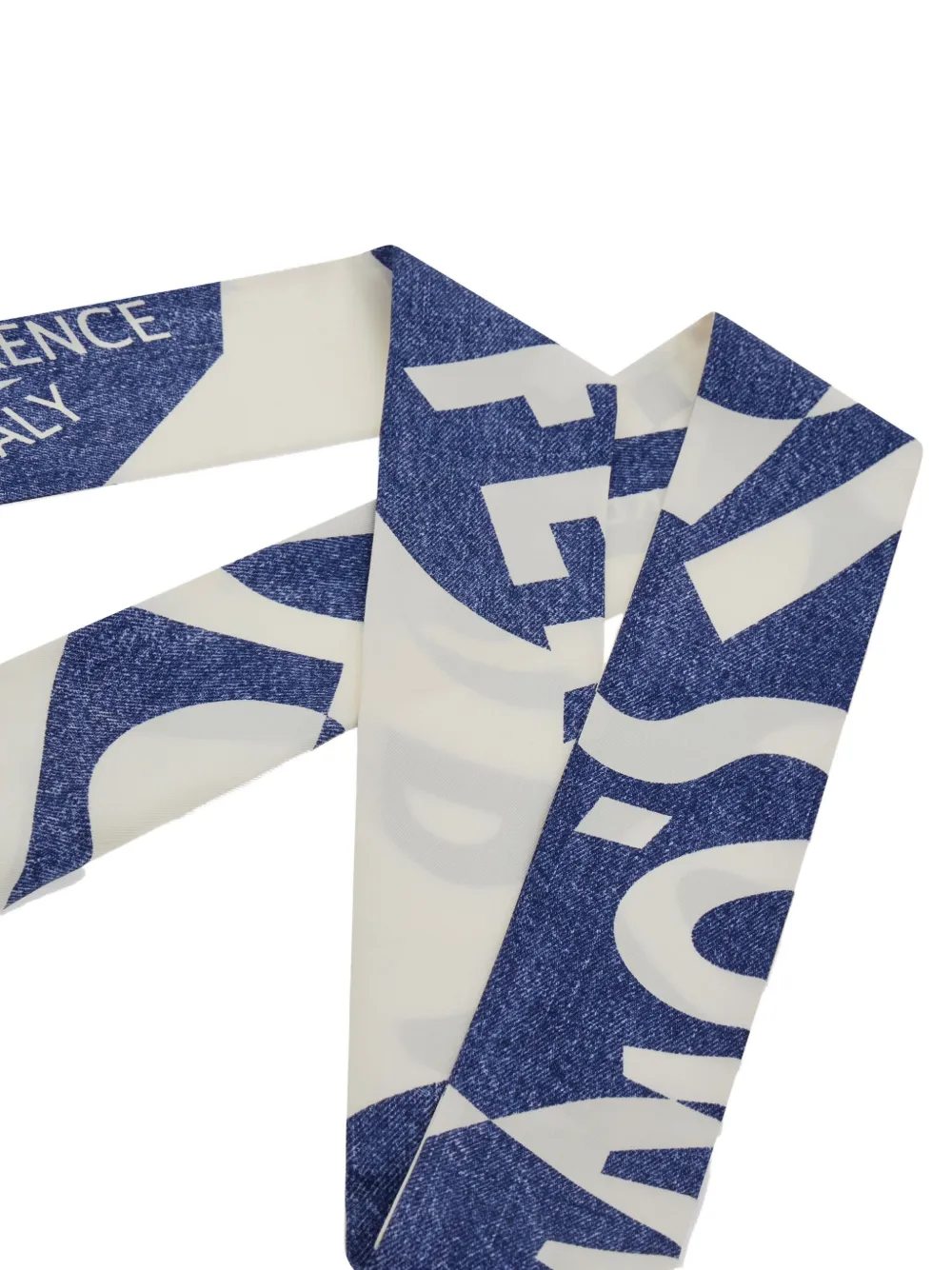 Ferragamo Zijden bandeau met Venna-print Blauw