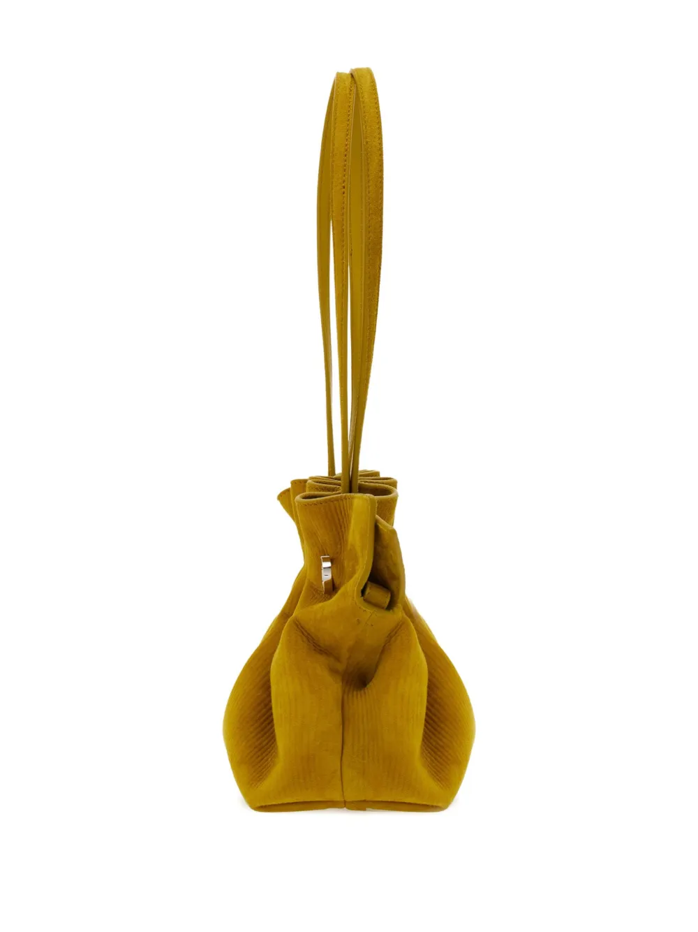 Ferragamo Suède schoudertas Geel