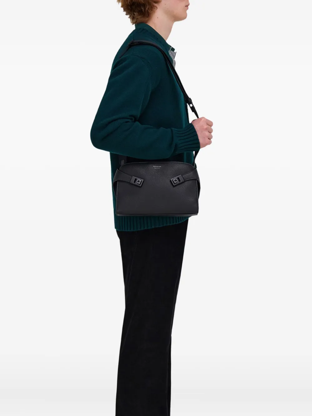 Ferragamo Hug messengertas - Zwart