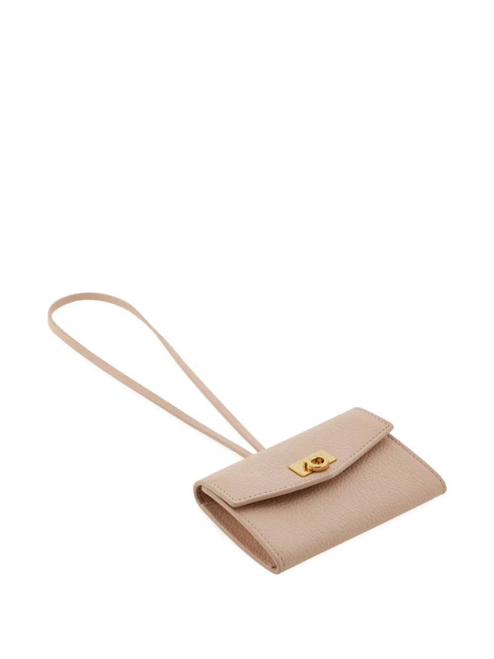 Ferragamo Kalfsleren sleutelhanger met gancini-gesp Roze