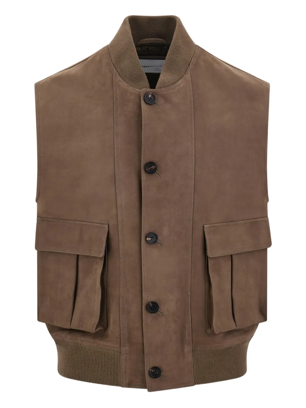 Ferragamo leather gilet | Brown | Image 1