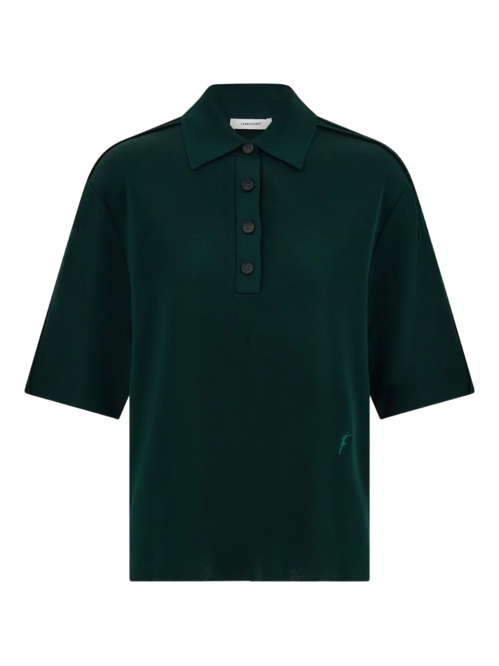 Ferragamo playera tipo polo tejida | verde | Image 1
