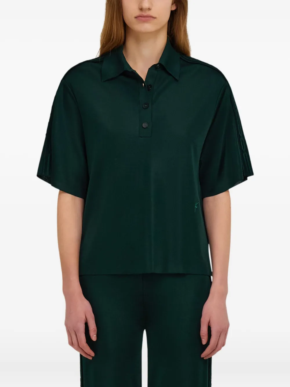 Ferragamo Gebreid poloshirt Groen