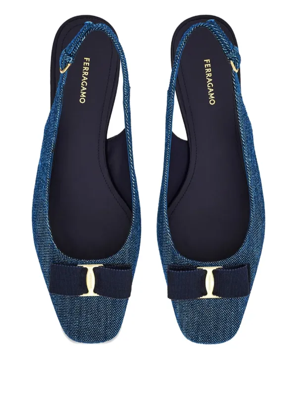 Ferragamo 30mm Iconic Bow Slingback Pumps | Blue | FARFETCH Ferragamo 30mm Iconic Bow Slingback Pumps | Blue | FARFETCH
