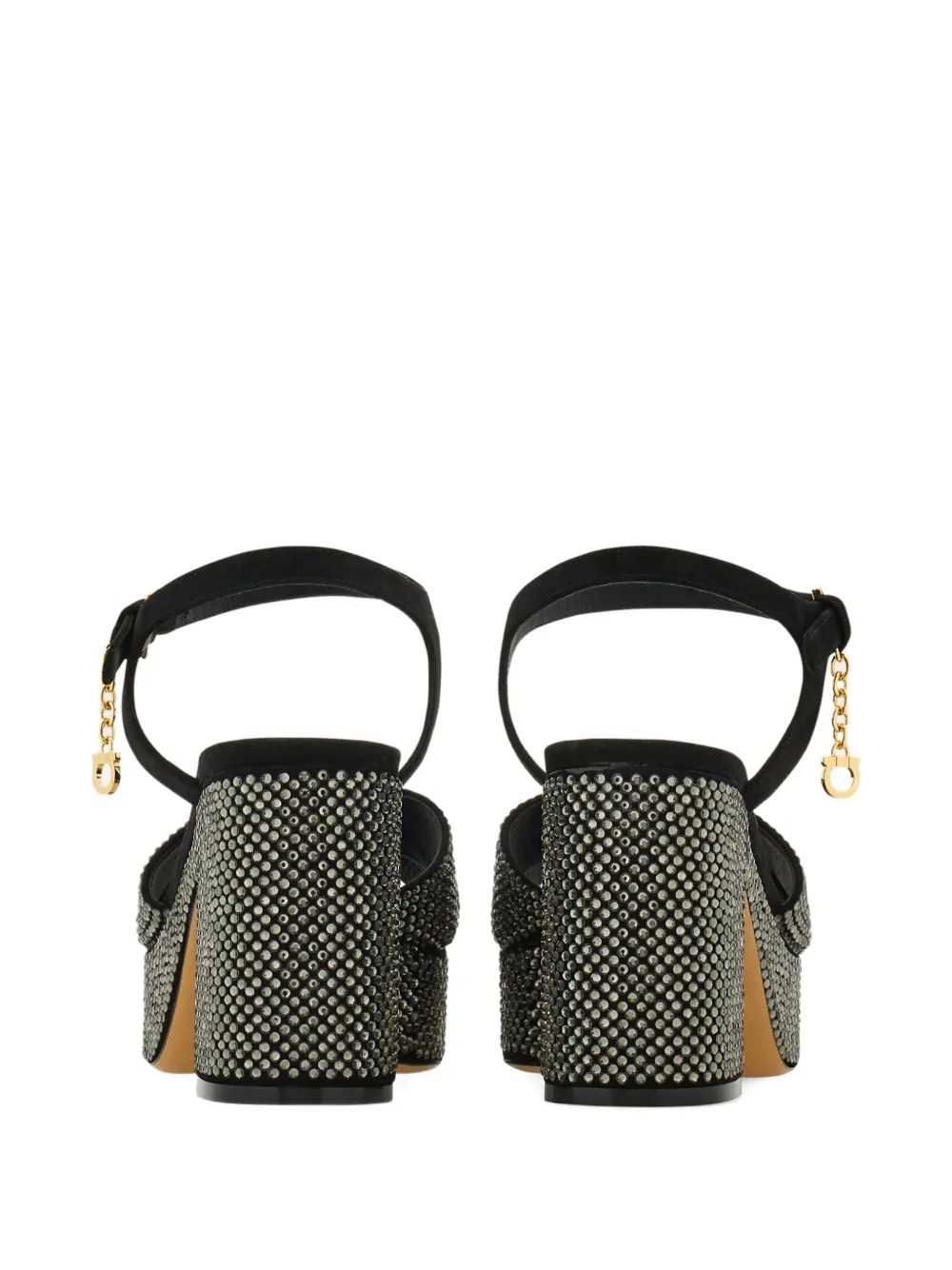 Ferragamo 85mm crystal-embellished sandals Black