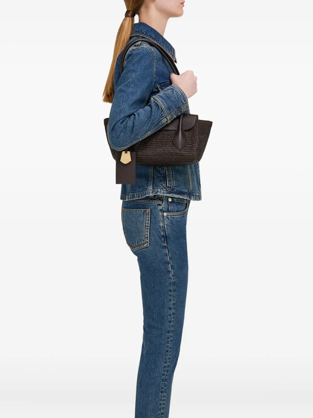 Ferragamo East-West kleine shopper - Bruin