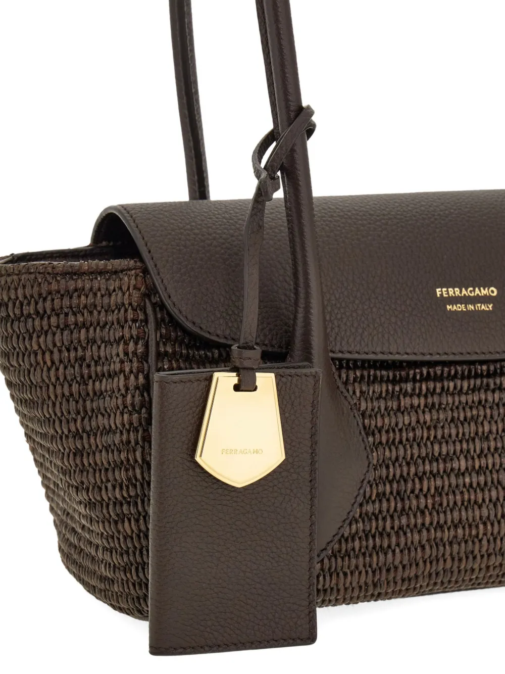 Ferragamo East-West kleine shopper Bruin