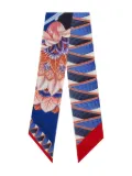 Ferragamo graphic-print silk bandeau - Blue