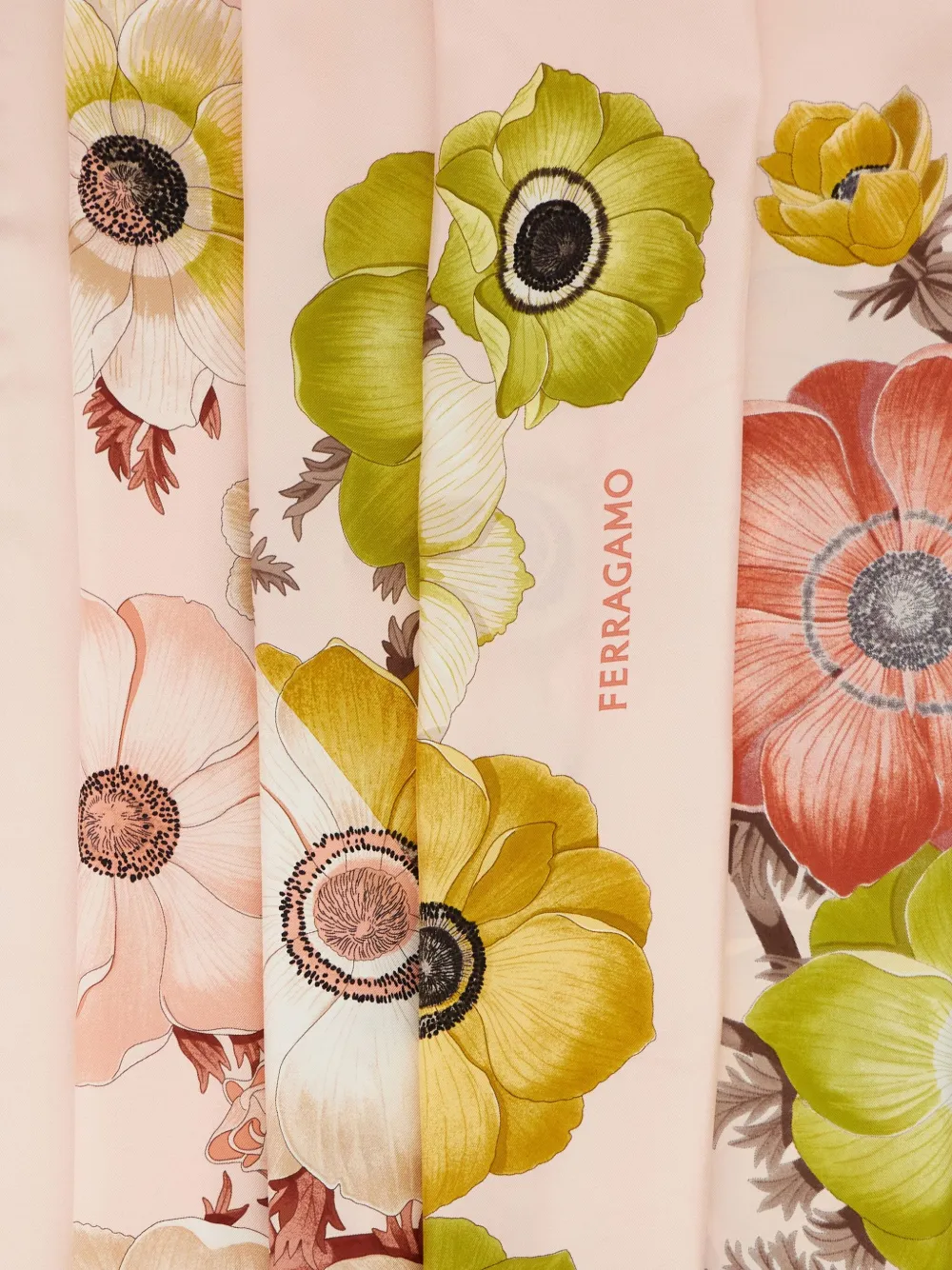 Ferragamo Zijden sjaal met print - Roze